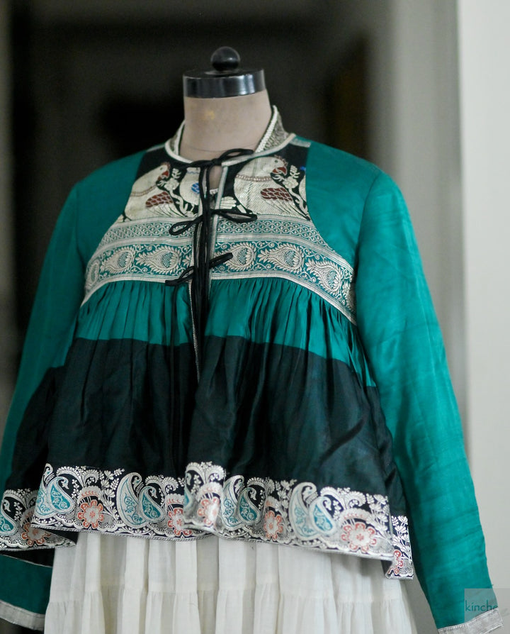 Zara, Vintage Katan Silk Saree Kediya Blouse, Handmade, X Large