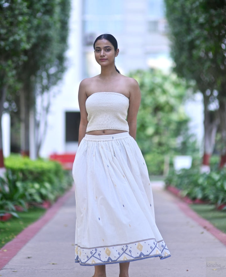 Kohima, Hand Woven Jamdani Skirt with Lining