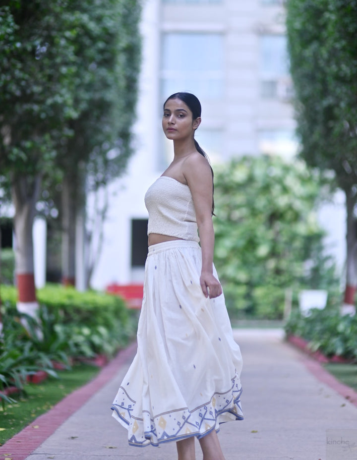 Kohima, Hand Woven Jamdani Skirt with Lining