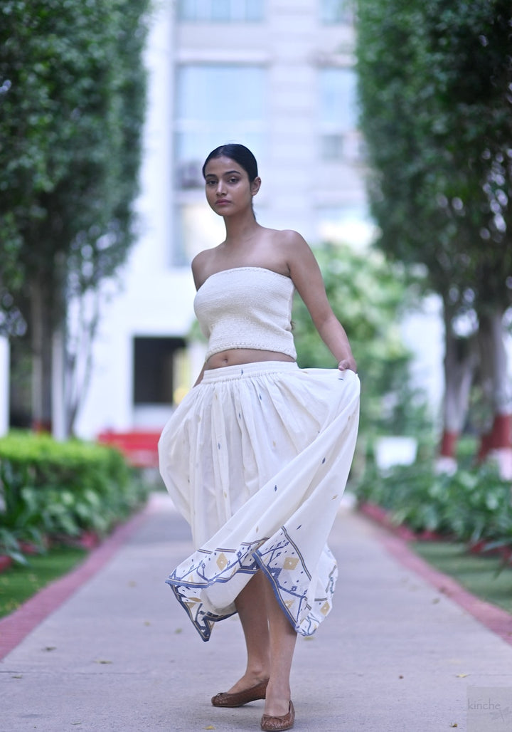 Kohima, Hand Woven Jamdani Skirt with Lining