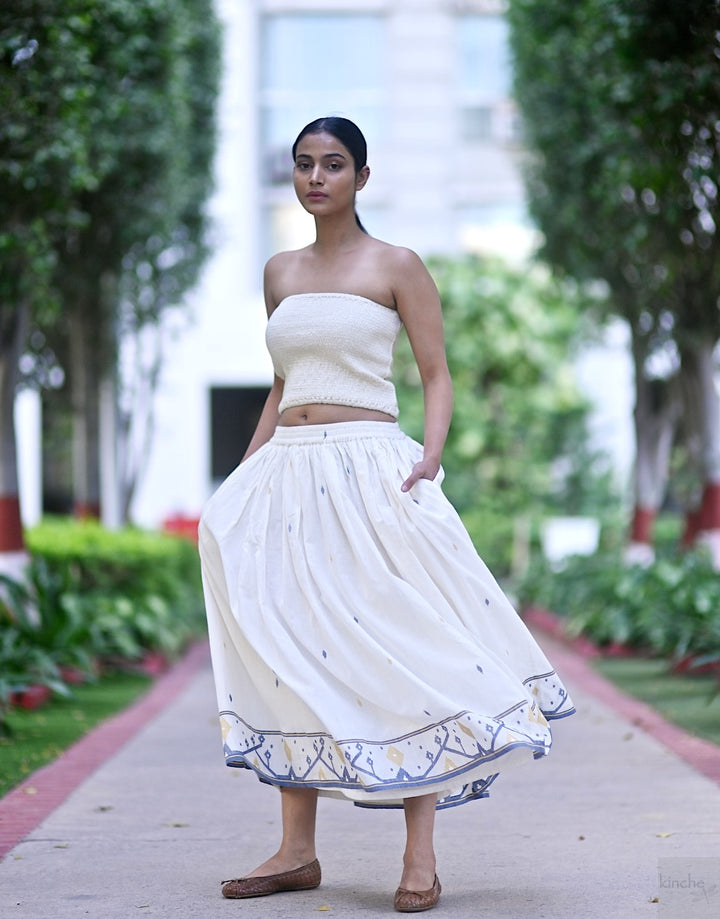 Kohima, Hand Woven Jamdani Skirt with Lining