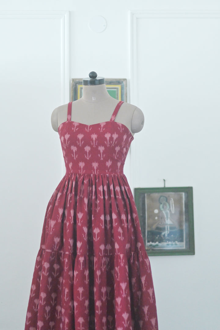 Beirut, Hand  Woven Ikat Weave Strap & Flared Dress