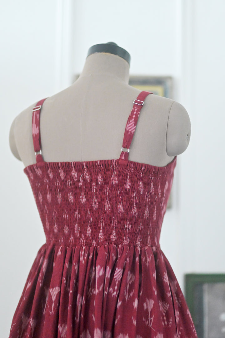 Beirut, Hand  Woven Ikat Weave Strap & Flared Dress