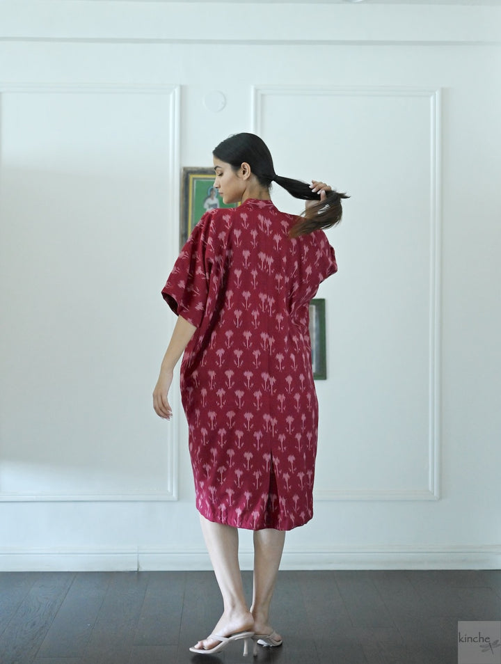 Beirut, Hand  Woven Ikat Weave Kaftan Dress