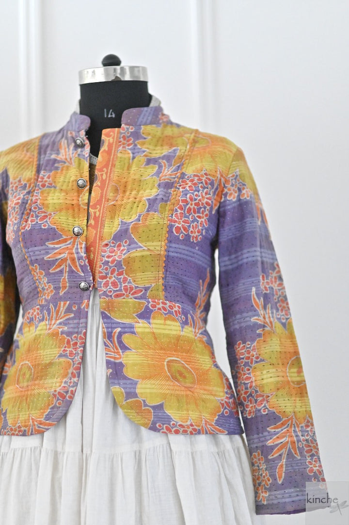 Beatrice, Size XX Large,  Hand Embroidered  Short Jacket for Women - kinchecom