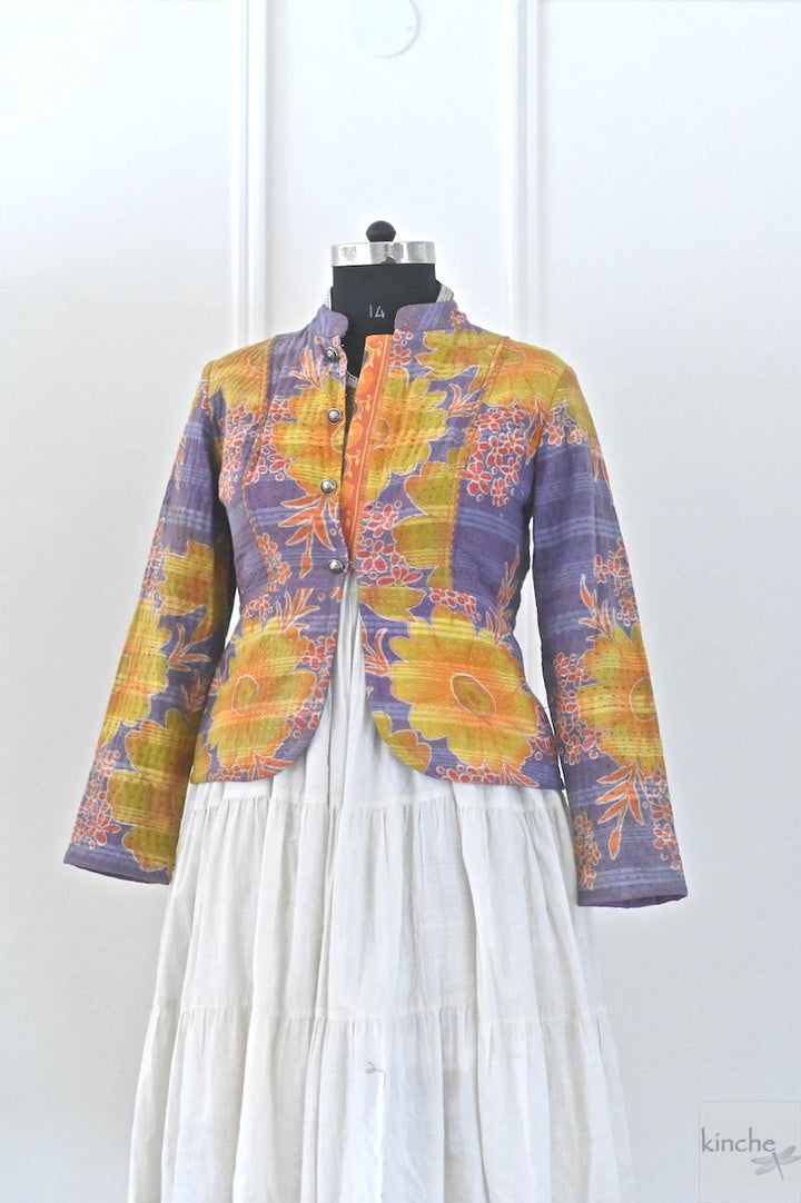 Beatrice, Size XX Large,  Hand Embroidered  Short Jacket for Women - kinchecom
