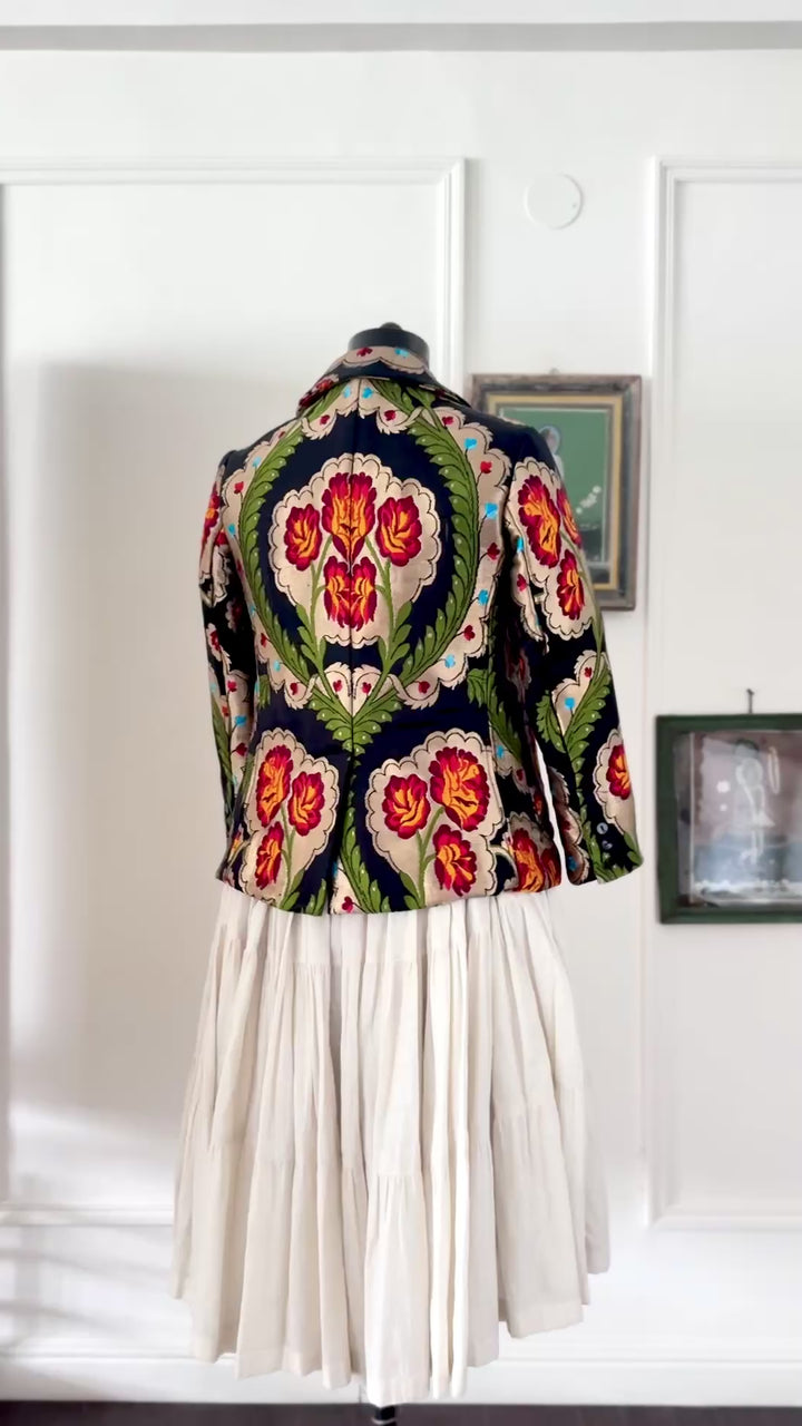 Dolma, Gyasar Silk & Copper Zari, Blazer in Black