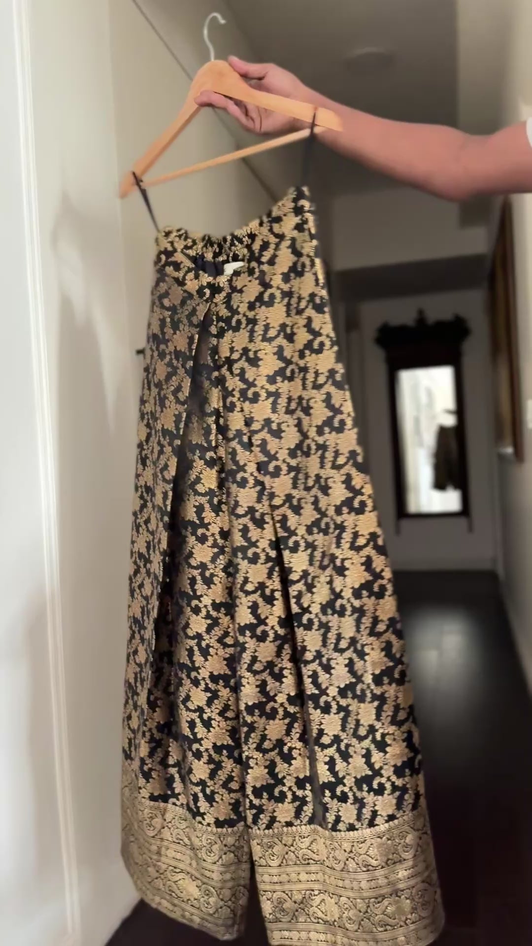 Iktara, One of a Kind Vintage Zari Silk Pants with Chanderi Vest
