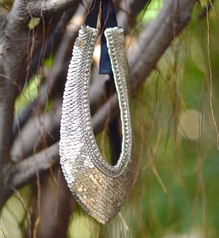 York, Handmade Pure Silver Brass and Zari Necklace - kinchecom