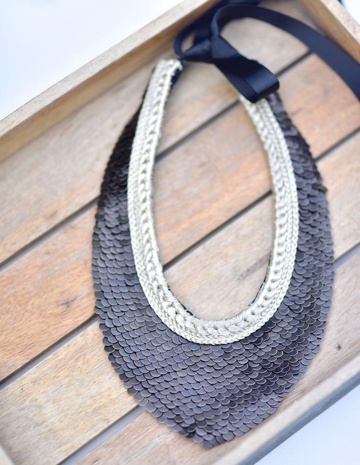 Ozark, Handmade Pure Brass and Zari Necklace - kinchecom