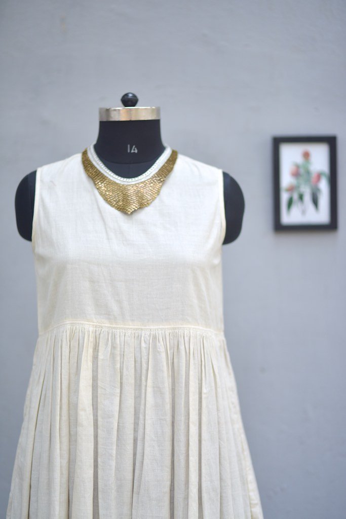 Kent, Handmade Pure Brass and Zari Necklace - kinchecom