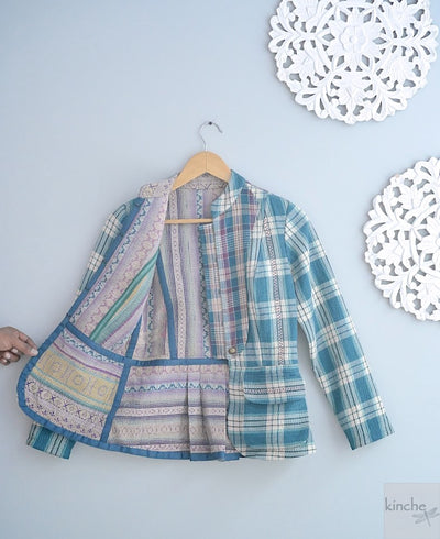 XS, Hanna, Kinche *Rare Fabric, Heritage Textiles, Kantha Short Jacket - kinchecom
