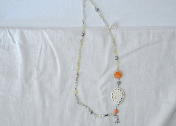 Celeste, Aventurine Semi Precious Bead, Agate Beads & Resin Beads Necklace - kinchecom
