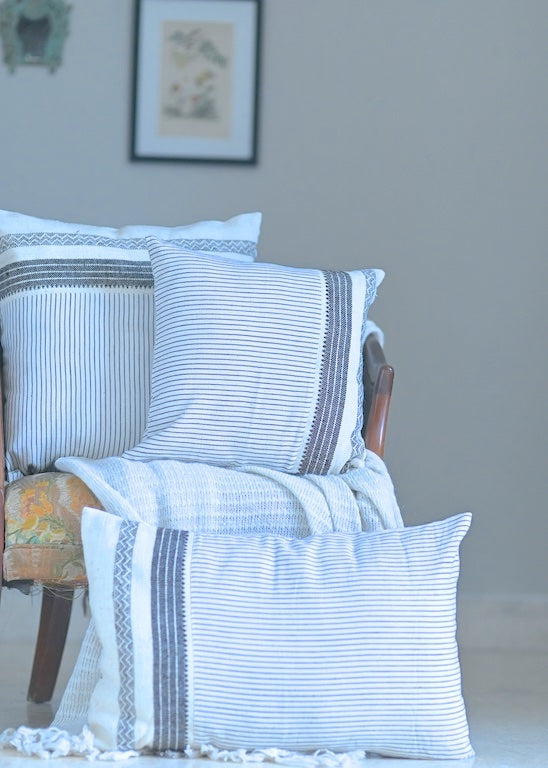 Set of 3, Kala Cotton Off White, Hand Made, Organic Cotton, Hand Woven - kinchecom