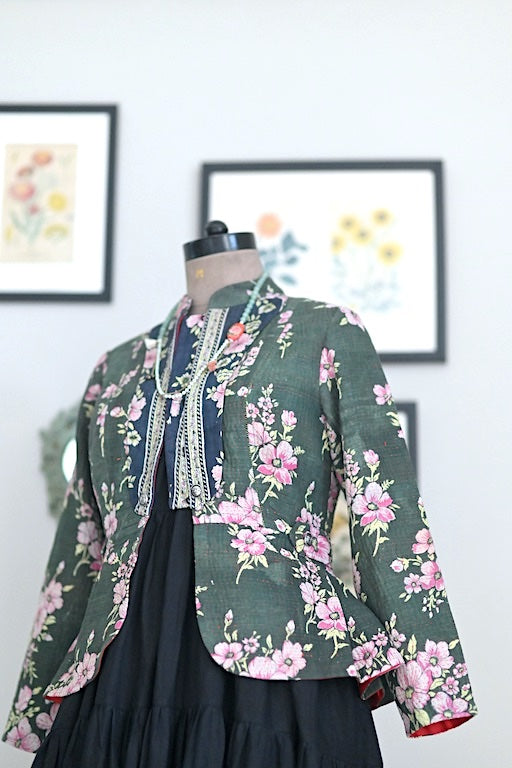 Stage Costume Jacket, Short Kantha Jacket