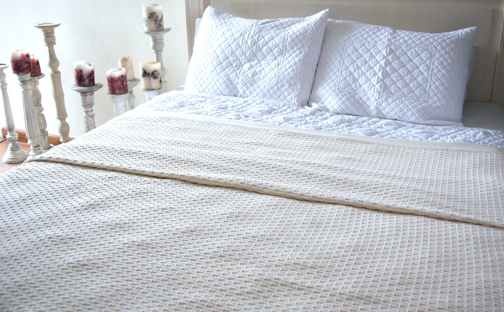 Alke, Pure Cotton Luxury Knitted Blanket 102x92 Inches - kinchecom