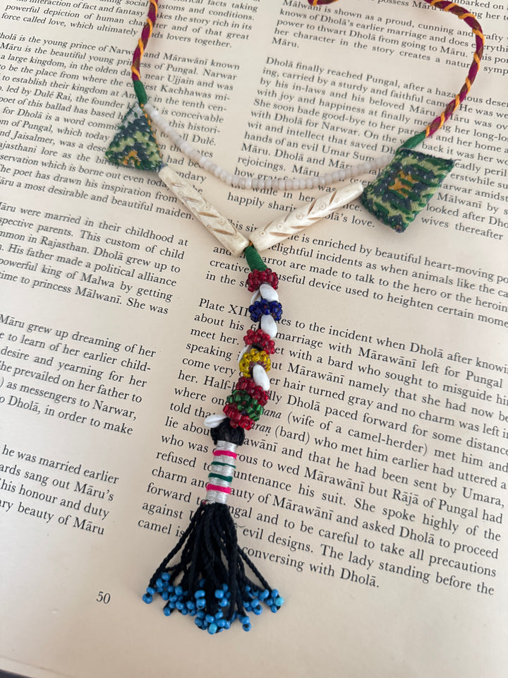 Kalsi, Handmade, Vintage and New Beads and Charms Necklace, Tribal Style - kinchecom
