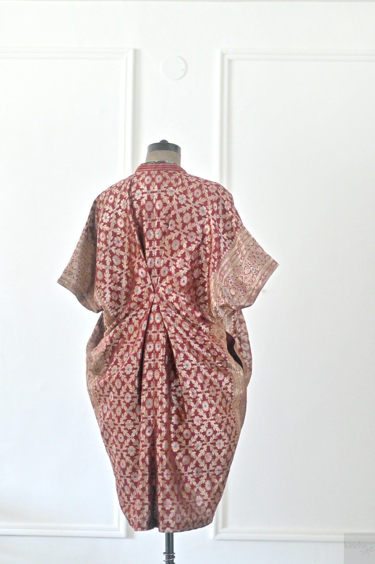 Antalya, Vintage Zari Silk Kaftan, One of a Kind