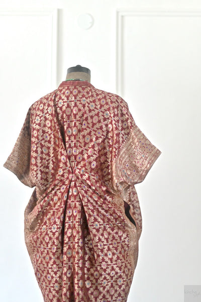 Antalya, Vintage Zari Silk Kaftan, One of a Kind