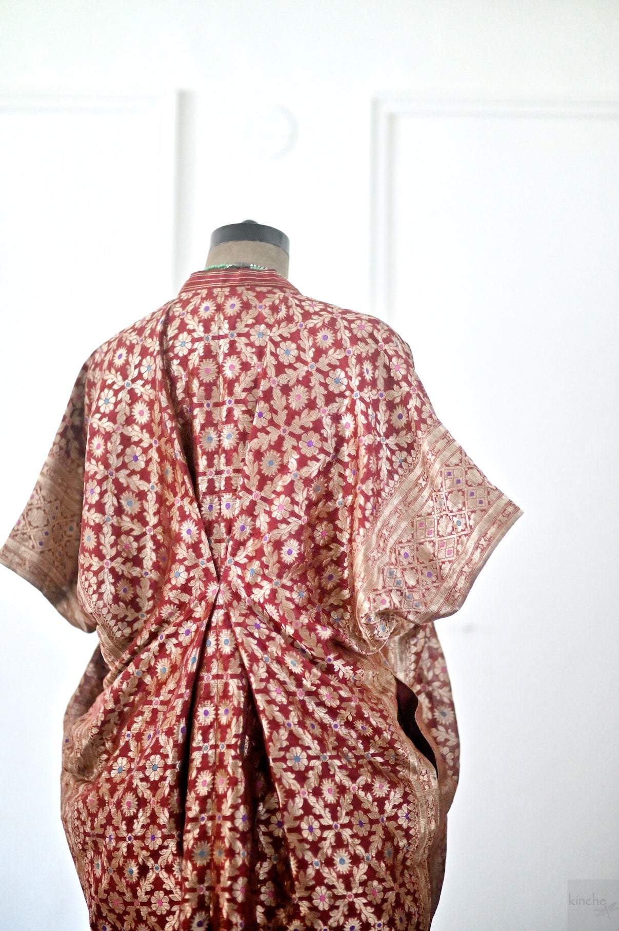 Antalya, Vintage Zari Silk Kaftan, One of a Kind