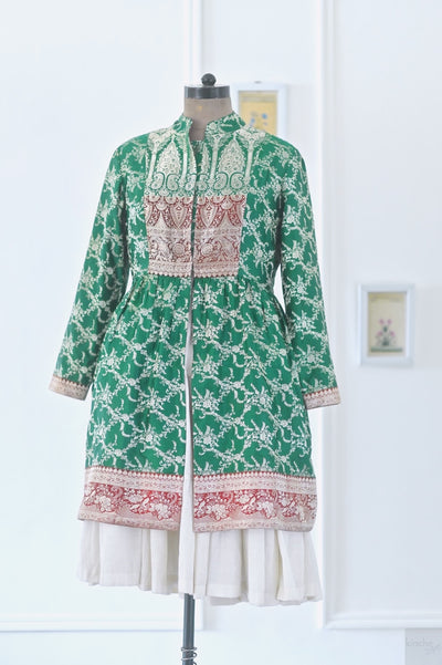 Benarsi silk coat, Banarasi coat, Jacket