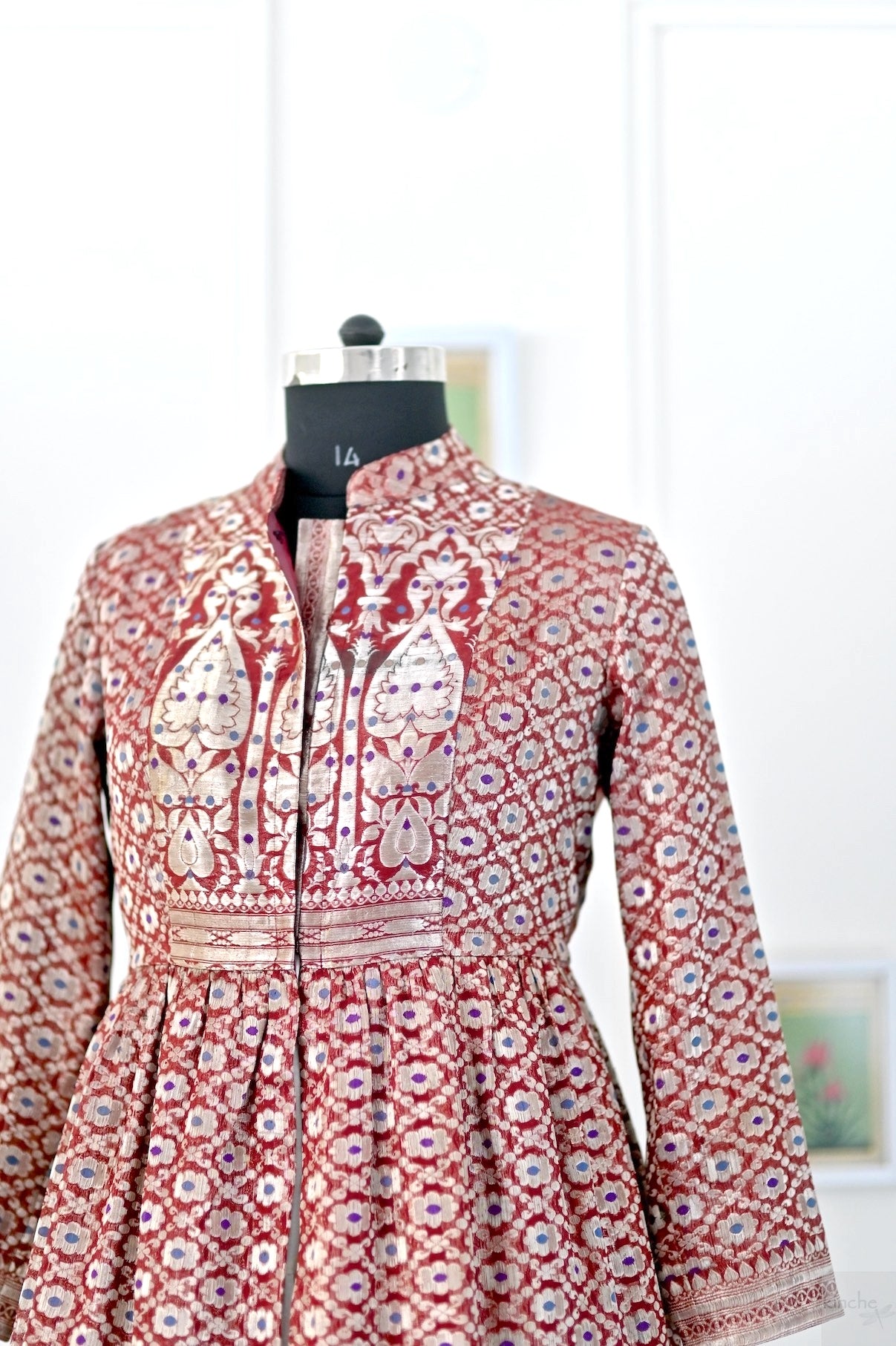 Nayla, One of a Kind, Vintage Zari Long Jacket in XXL