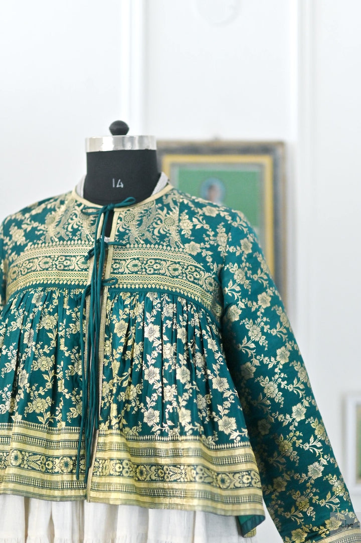 Kavi, Handmade Katan Silk, Up Saree kediya Blouse, XL