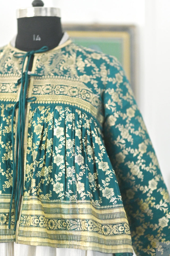 Kavi, Handmade Katan Silk, Up Saree kediya Blouse, XL