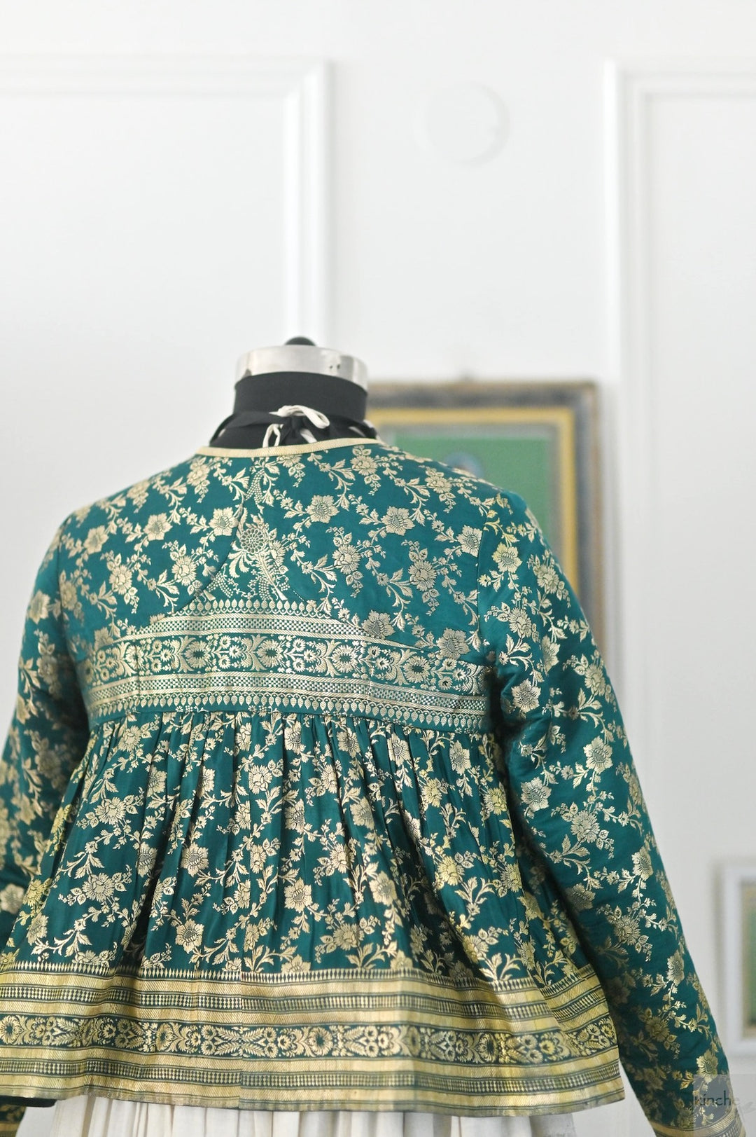 Kavi, Handmade Katan Silk, Up Saree kediya Blouse, XL