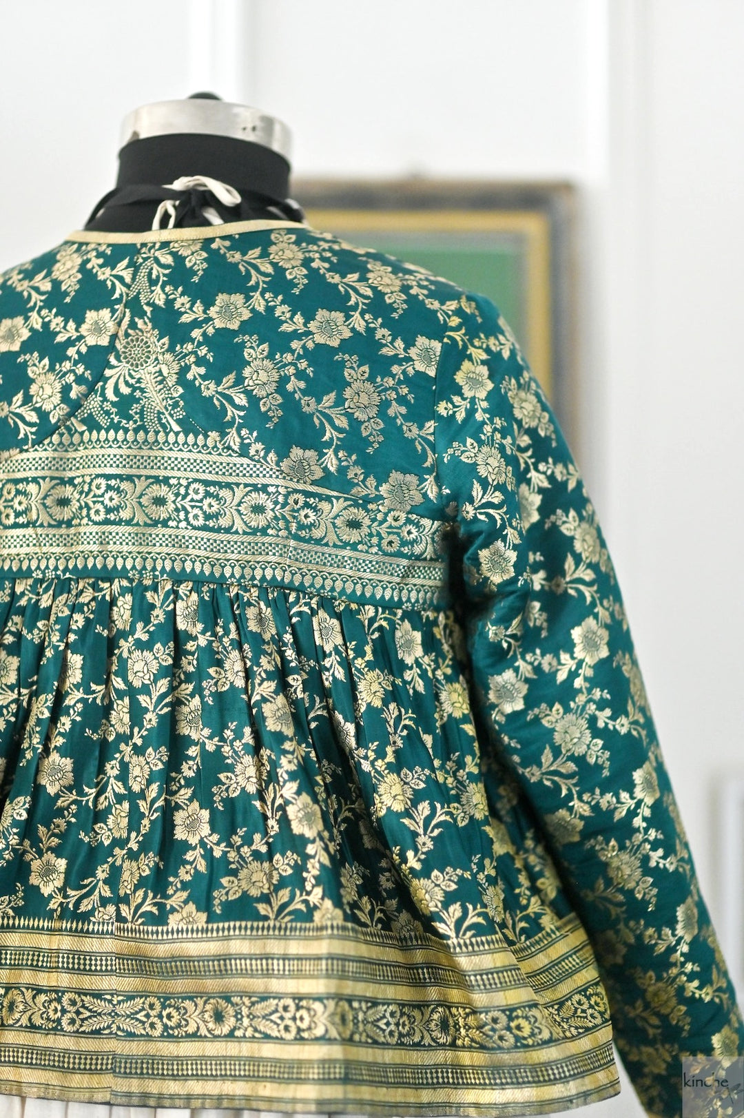 Kavi, Handmade Katan Silk, Up Saree kediya Blouse, XL