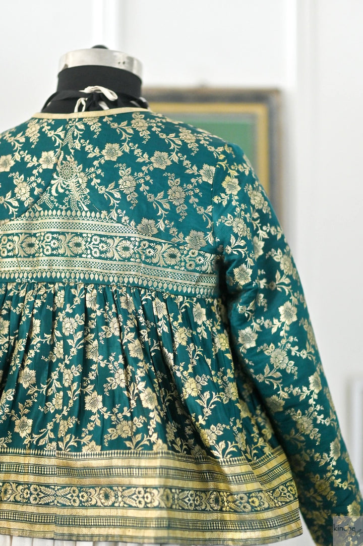 Kavi, Handmade Katan Silk, Up Saree kediya Blouse, XL