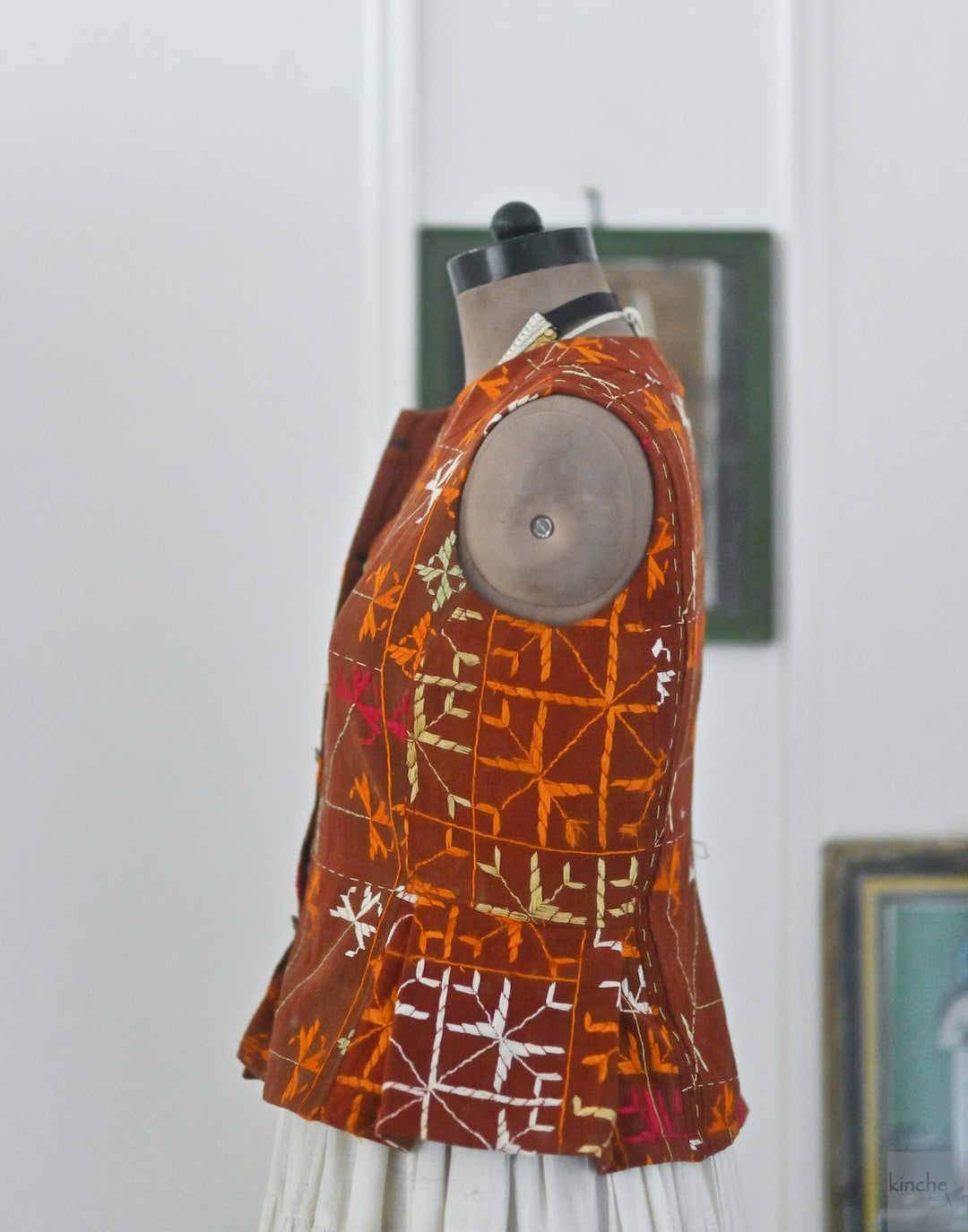 Sidak, One of a Kind, Vintage Bagh Phulkari Vest, Medium