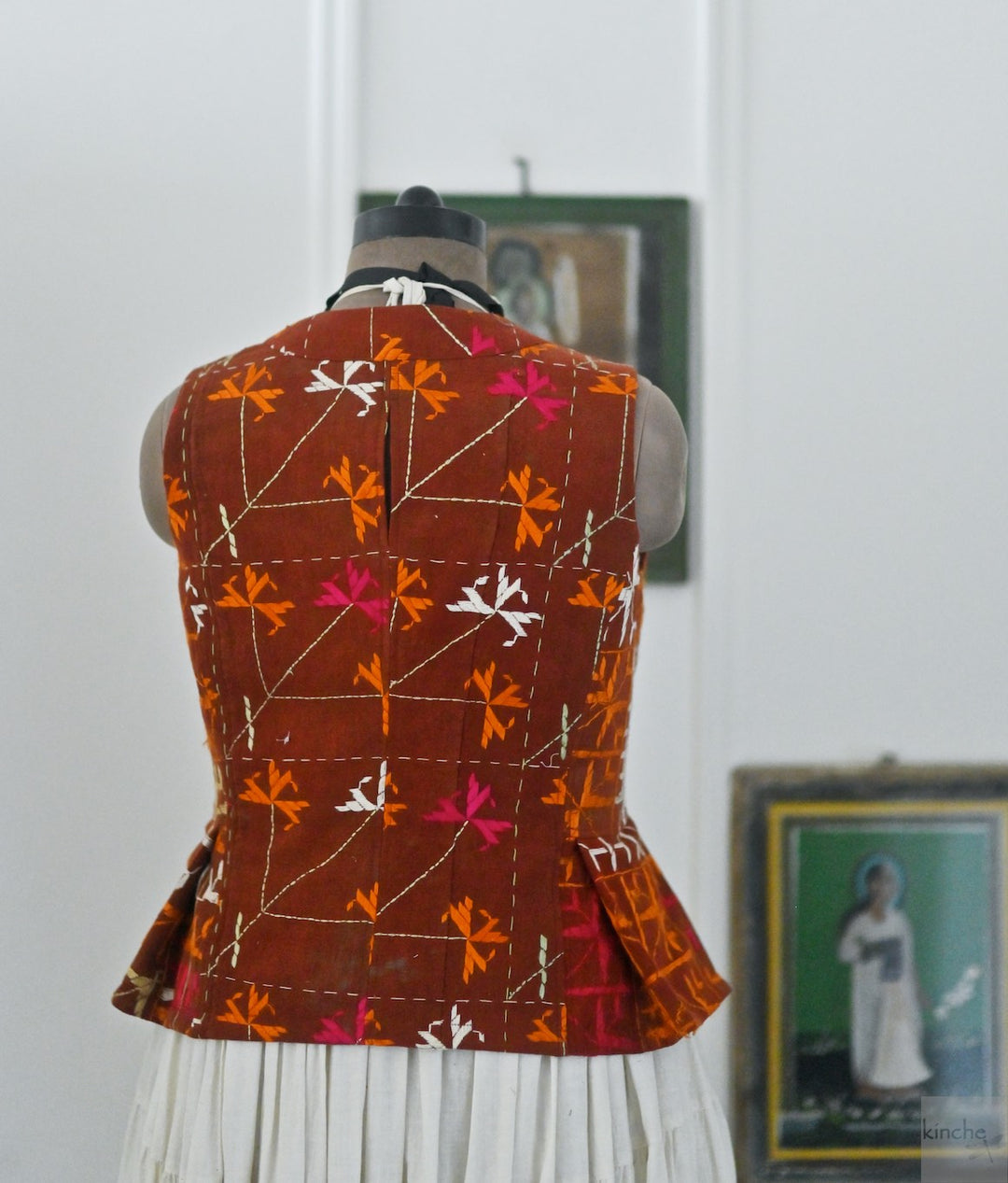 Sidak, One of a Kind, Vintage Bagh Phulkari Vest, Medium
