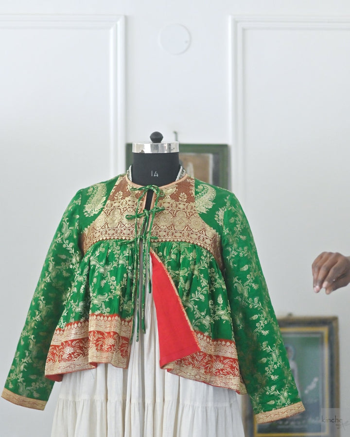 Amina, One of a Kind, Rare Katan Silk Saree Kedia in Size Medium