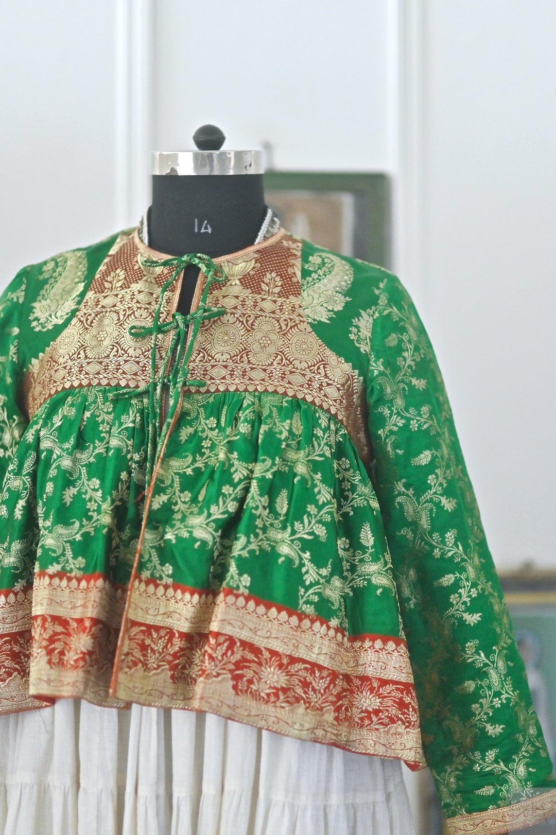 Amina, One of a Kind, Rare Katan Silk Saree Kedia in Size Medium