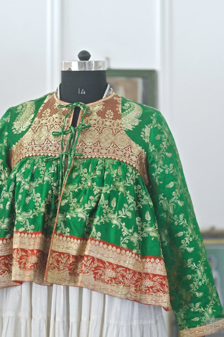 Amina, One of a Kind, Rare Katan Silk Saree Kedia in Size Medium