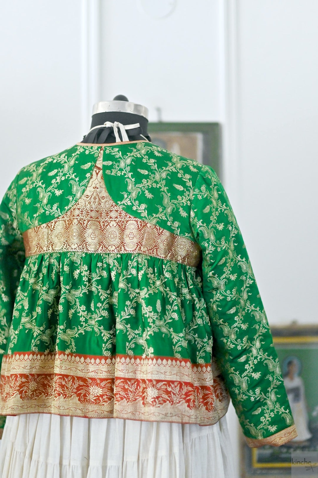 Amina, One of a Kind, Rare Katan Silk Saree Kedia in Size Medium