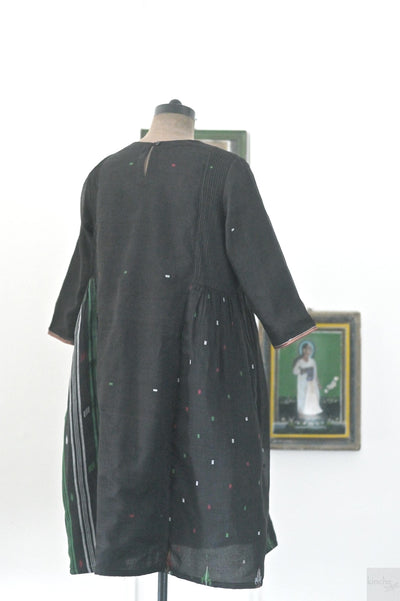 Zainab, Vintage Jamdani Saree, Up Cycled dress in M/L