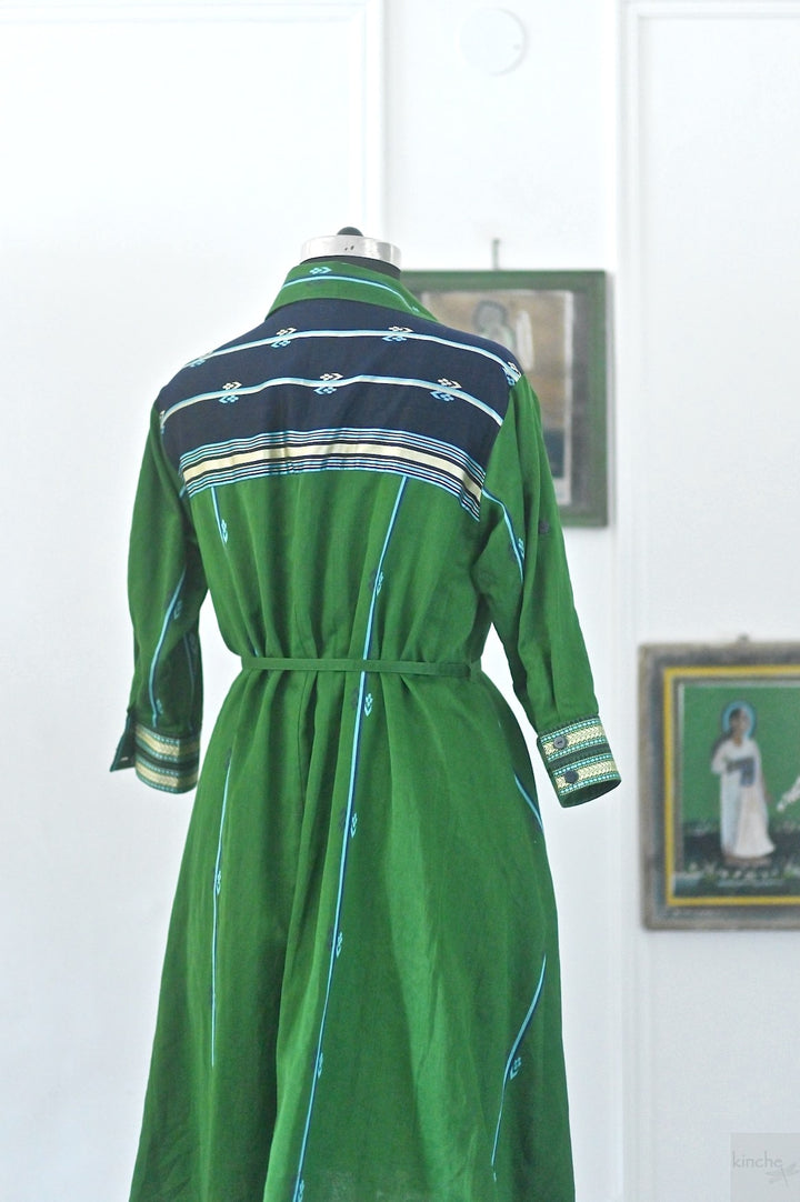Rasa, Handmade upcycled Cotton Silk Saree Shirt Dress, Oversized