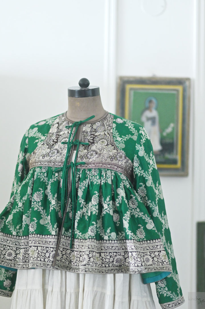 Nazar, Vintage silk Katan Zari Saree Kedia in Small and medium