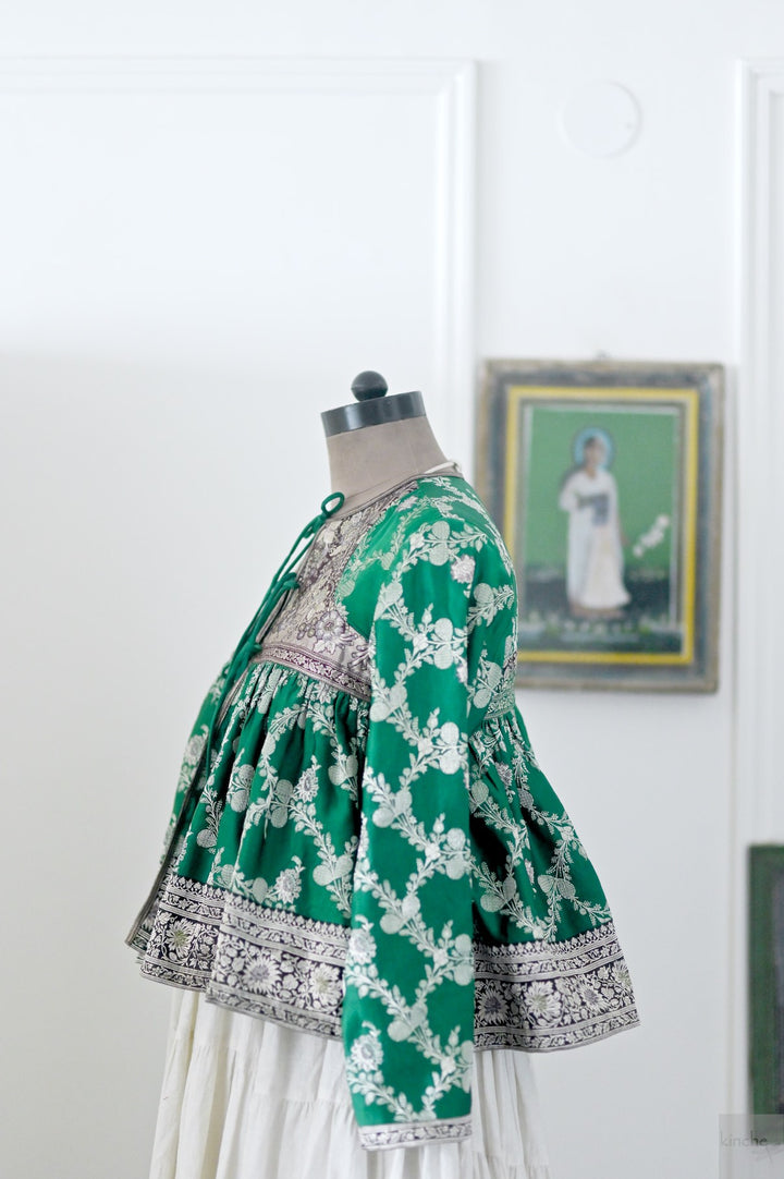 Nazar, Vintage silk Katan Zari Saree Kedia in Small and medium
