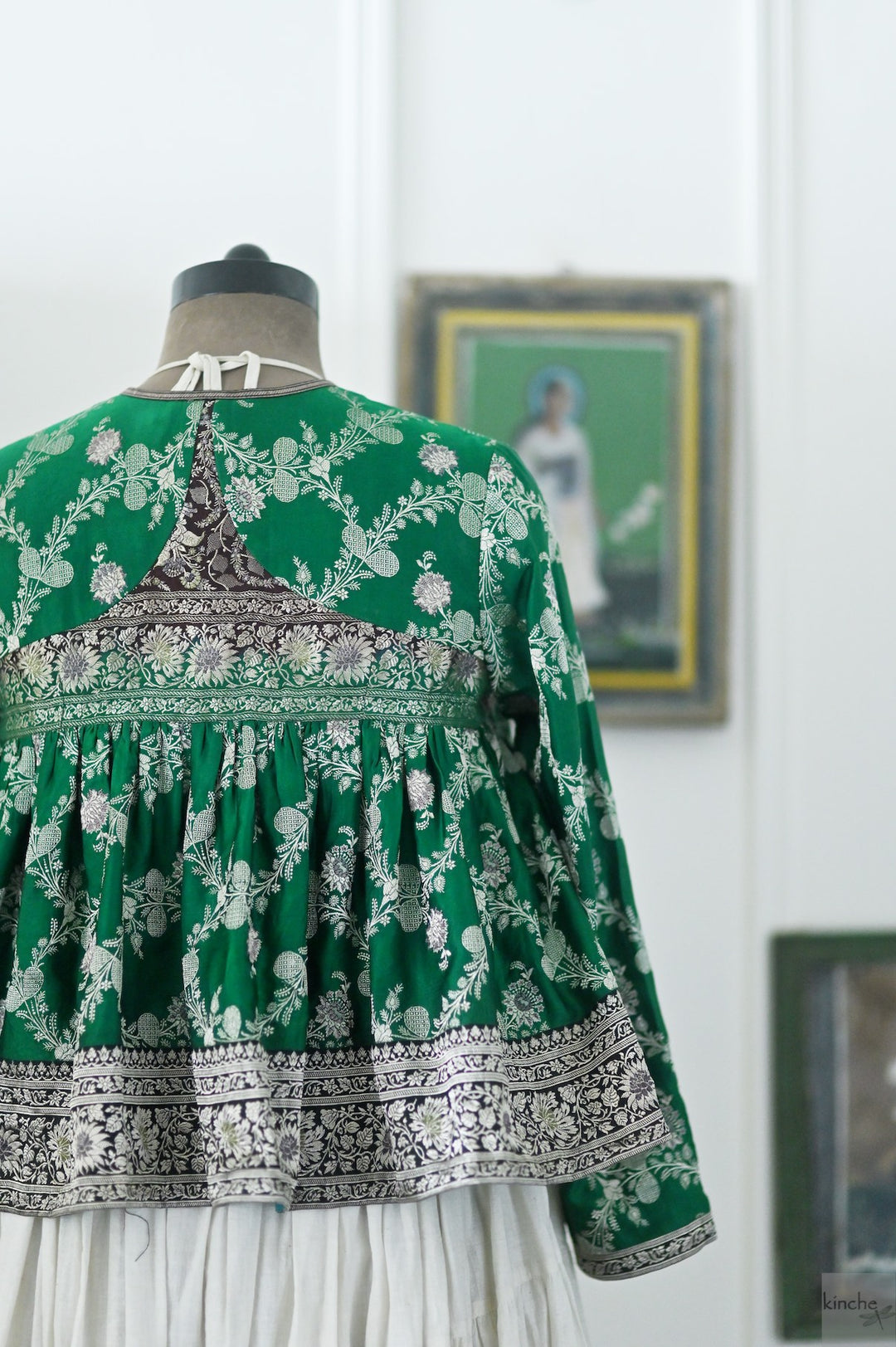 Nazar, Vintage silk Katan Zari Saree Kedia in Small and medium