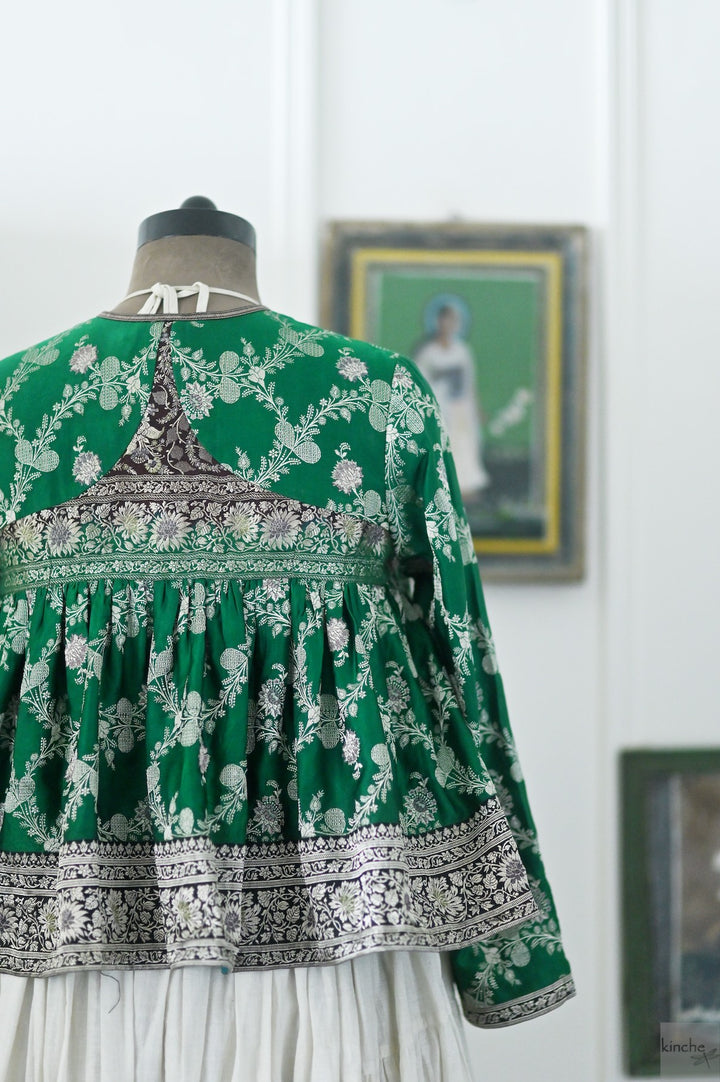 Nazar, Vintage silk Katan Zari Saree Kedia in Small and medium