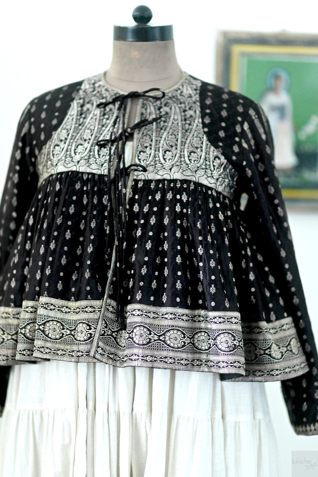 vintage Zari saree kedia blouse by Kinche