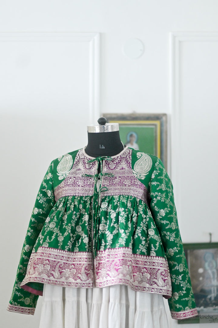 Disha, One of a Kind, Rare Katan Silk Saree Kedia in Size XL
