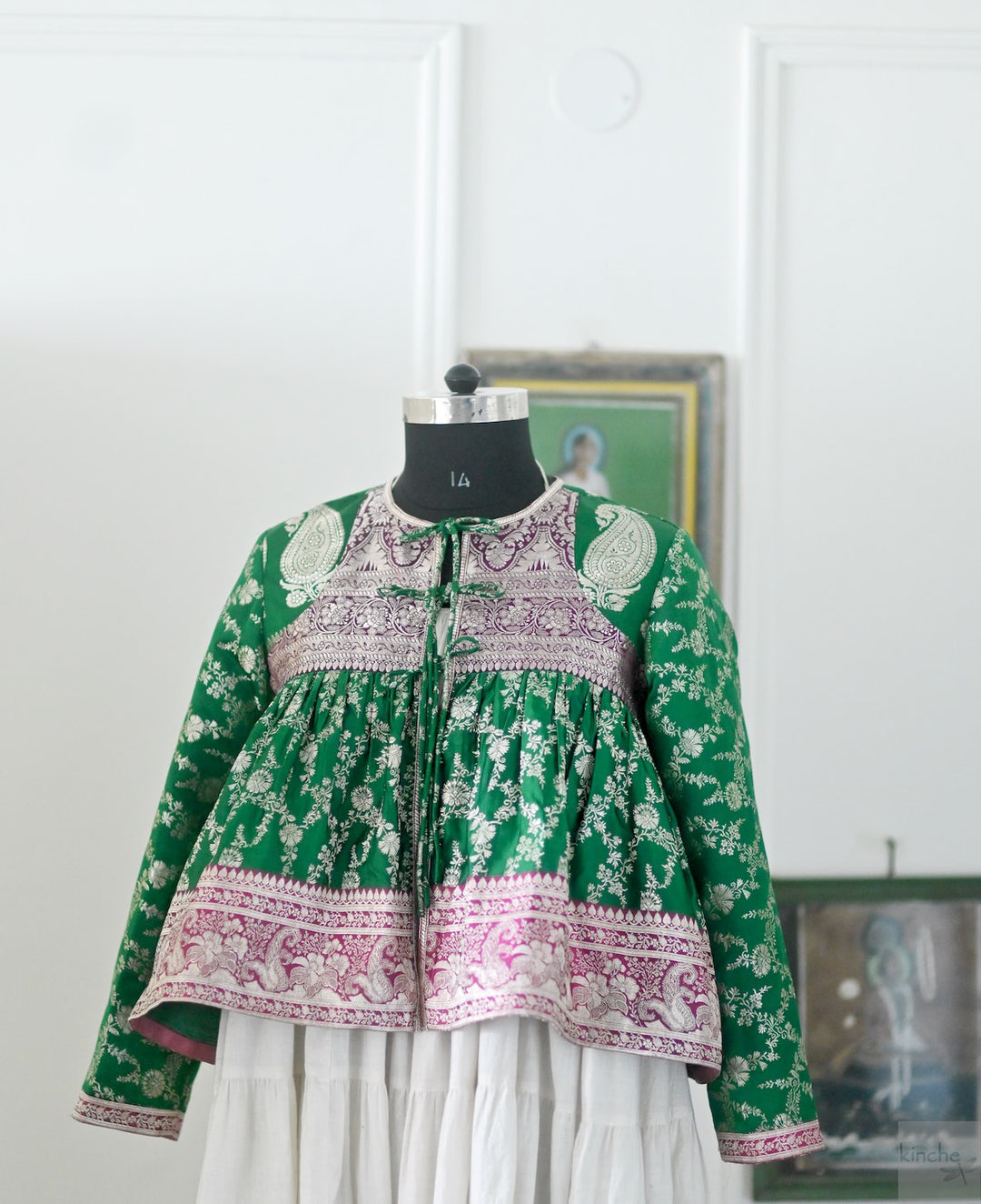 Disha, One of a Kind, Rare Katan Silk Saree Kedia in Size XL