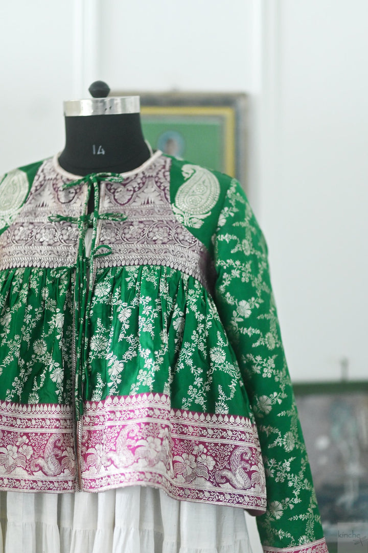 Disha, One of a Kind, Rare Katan Silk Saree Kedia in Size XL