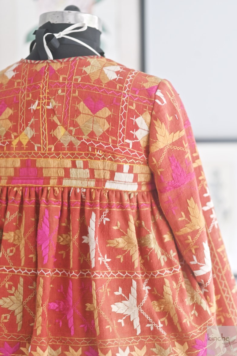 Large, Kriya, Handmade Vintage Phulkari Cropped Boho Jacket, Kediya Style