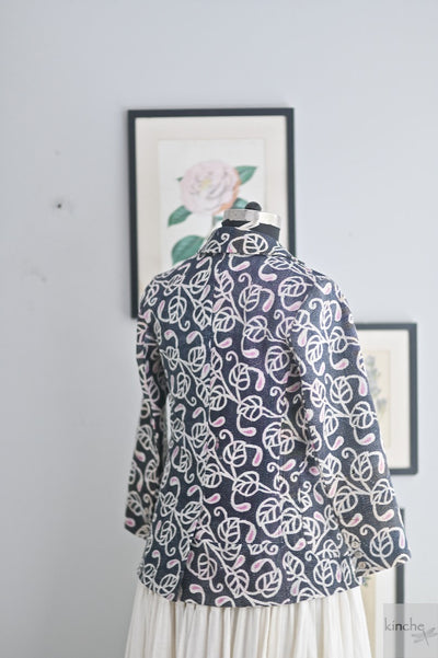 Ashley, Sustainably Made with Vintage Kantha Quilt, Unisex Blazer in Size/Bust 34 Inches