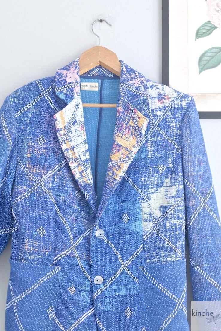 Caleb, Sustainably made Kantha Blazer, One of a Kind Chest/Bust 40 - kinchecom
